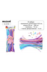 Набор Проволока шенил 100шт помпоны 12шт глазки декор4шт Пастел 20786 Mazari