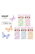 Стразы - наклейки пласт ассорти Бабочки М-20723 MAZARI