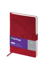 Ежедневник датированный 2027г., А5, 184л., кожзам, Berlingo Symbol, с магнитной застёжкой, красный