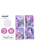 Блокнот А5 спир 60л с разделит Зайчик M-3289 Mazari