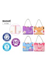 Блокнот 9*11 3см 60л спир с разделит Лапки M-3282 Mazari