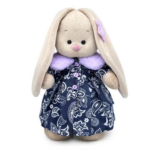 Мягкая игрушка Зайка Ми в пальто с сиреневым воротником 25см BUDI BASA