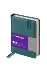 Ежедневник датированный 2027г., А6, 184л., кожзам, Berlingo Premier, зеленый