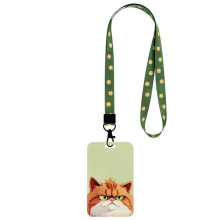 Бейдж 85*54 верт лента 45см Слайдер Котик 238828 Brauberg