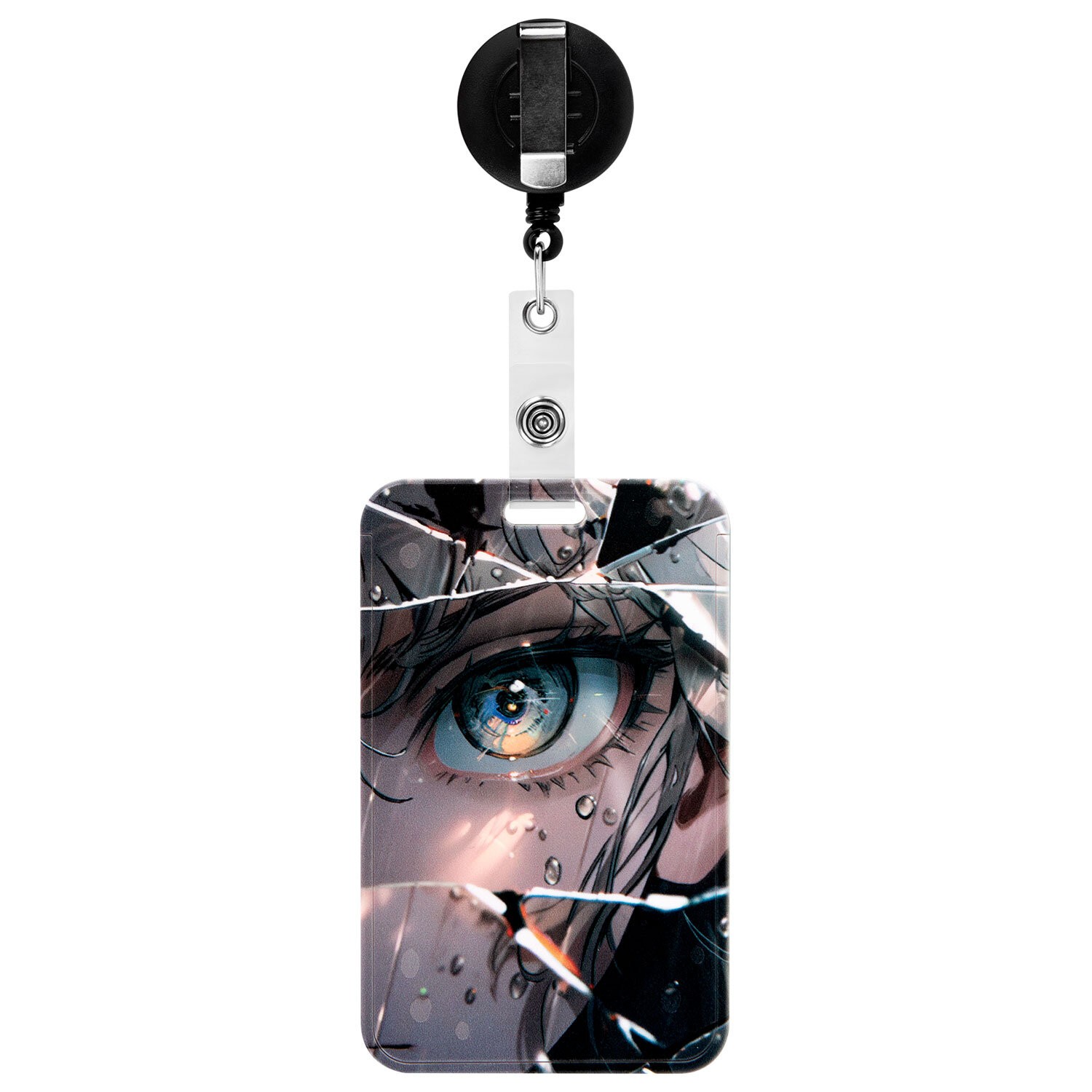 Бейдж 85*54 верт с рулеткой Слайдер Отражение 238841 Brauberg