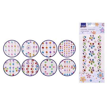 Стразы - наклейки пласт ассорти Crystal Diamond М-8802 MAZARI