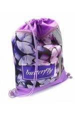 Мешок д/обуви 1отд + карман светоотр полоса Розовые бабочки СДС-711 Пчелка