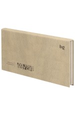 Еженедельник недатированный, 64л., мягкий переплет, кожзам, BG Waltz.Beige metallic, цветной срез