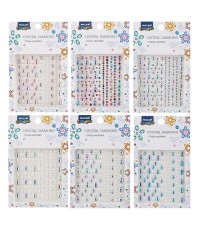 Стразы - наклейки пласт цвет ассорти Crystal Diamonds М-8644 Mazari Creative