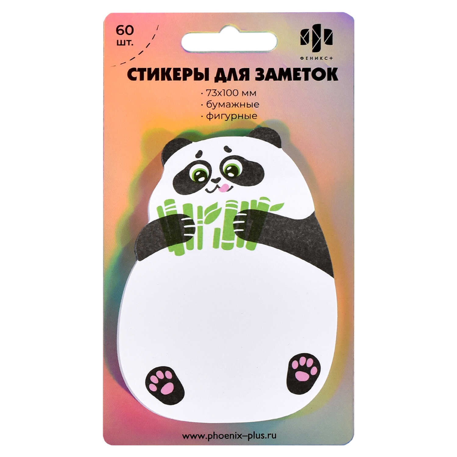 Стикеры 73*100мм 60л фигур Панда 58556 Феникс