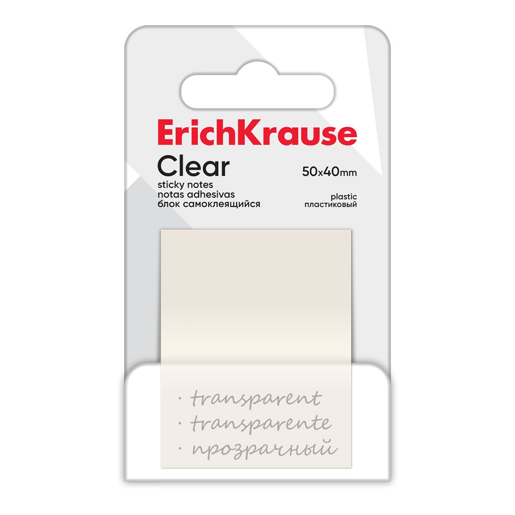 Стикеры 40*50мм 50л пластпрозрачн Clear 61698 Erich Krause