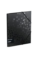 Папка на резинке Berlingo Triangle Black А4, 600мкм, черная