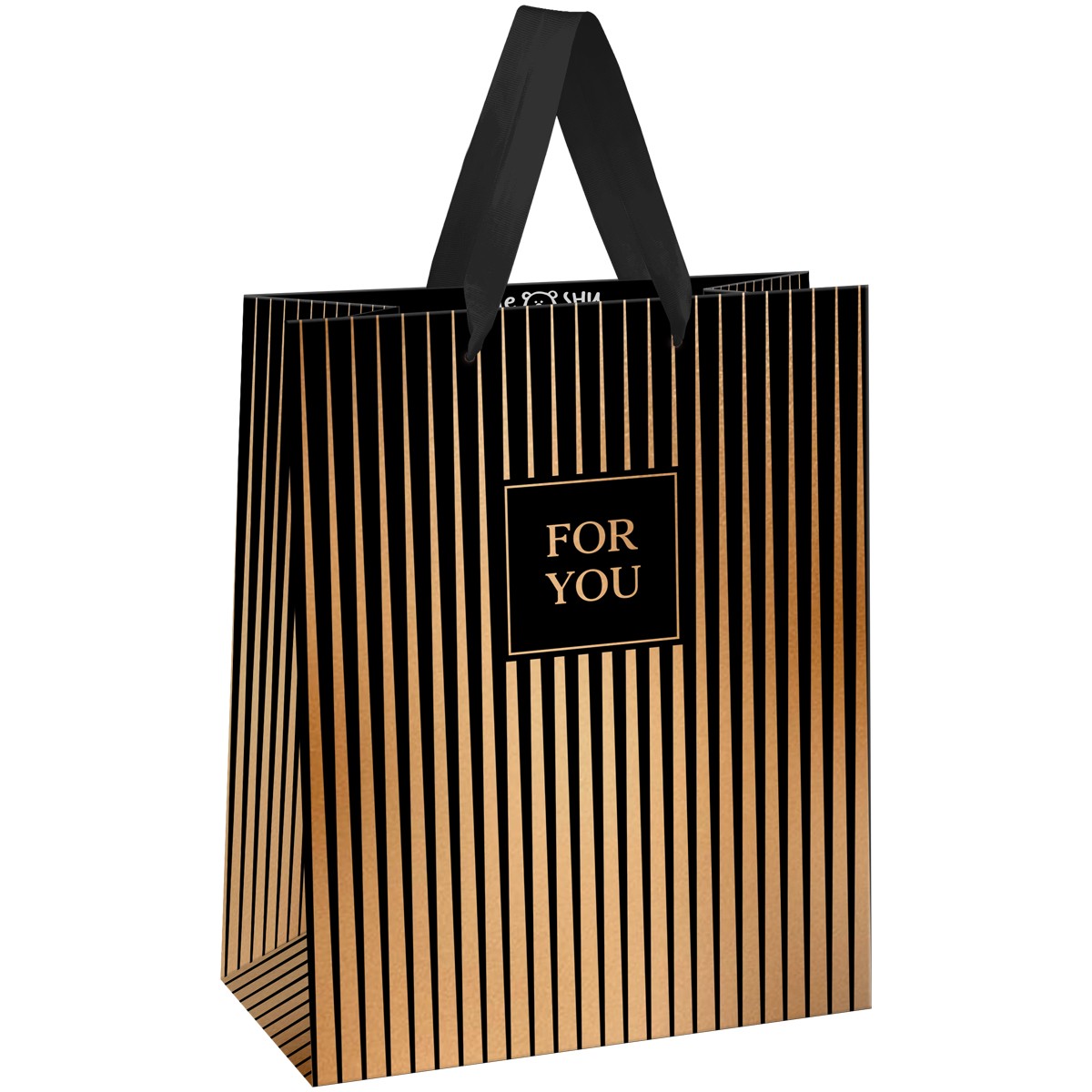 Пакет подарочный 11*14*6,5см MESHU Strict lines/Строгие линии, фольга, матовая ламинация