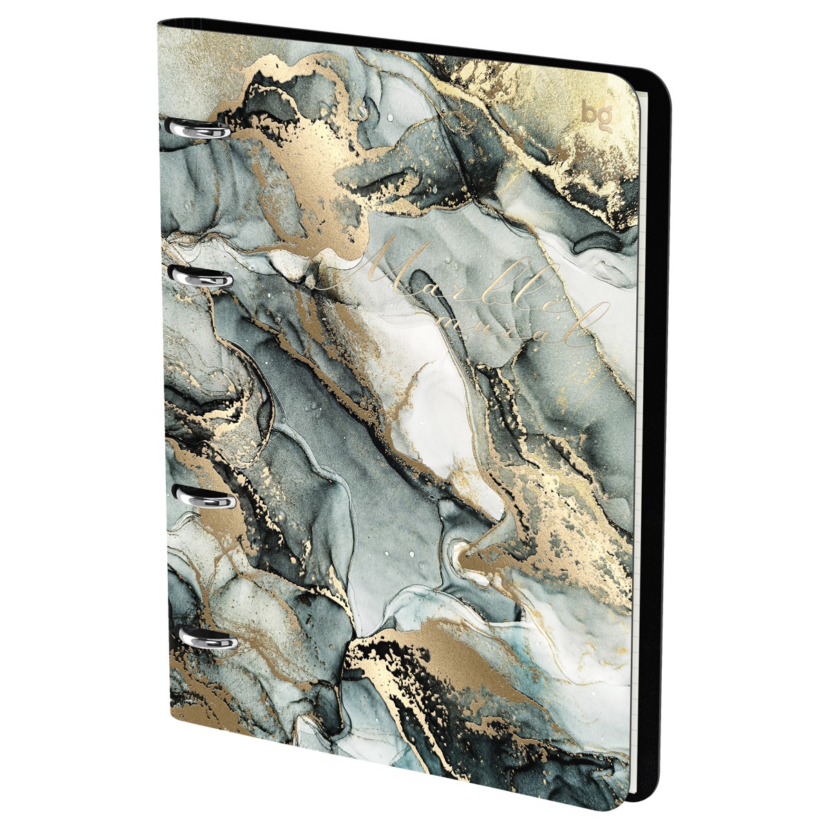 Тетрадь на кольцах А5, 120л., кожзам,  BG Marble