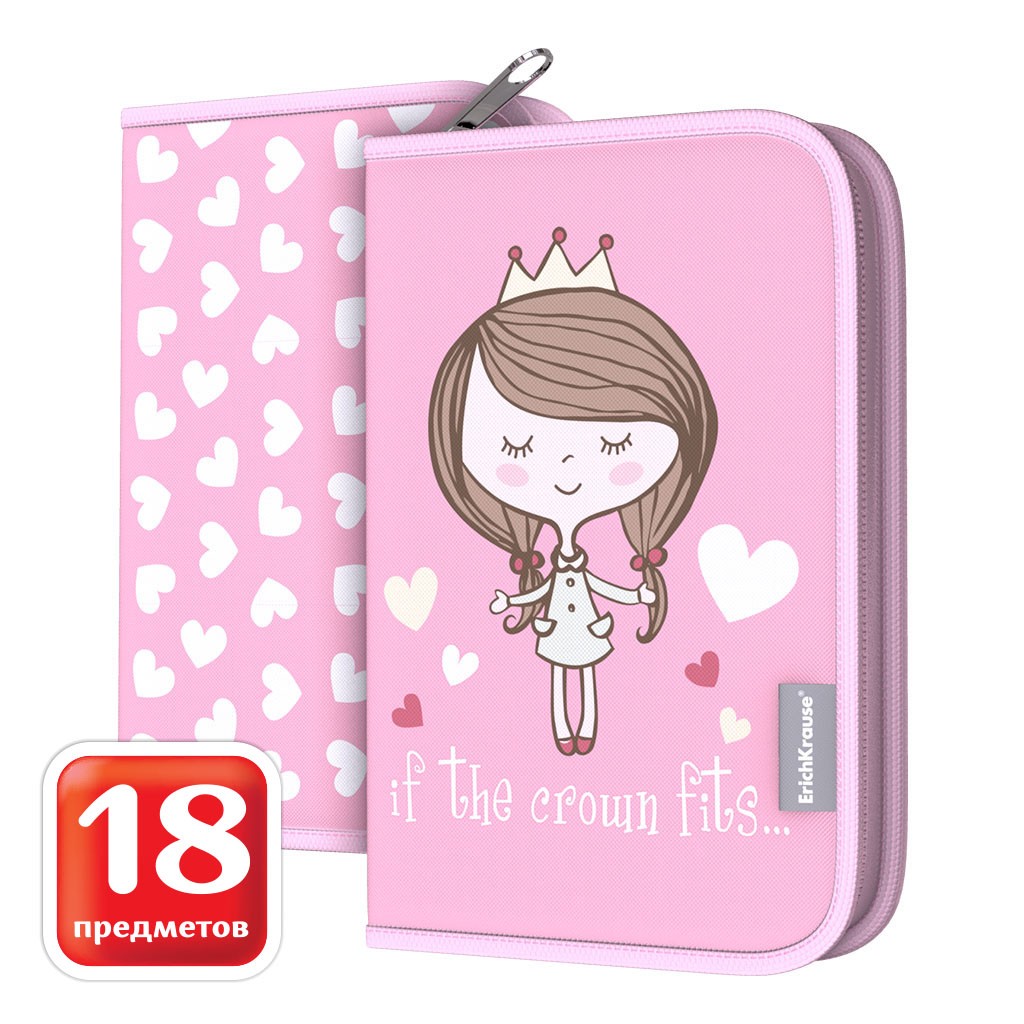 Пенал с наполн Pastel Princess 57558 Erich Krause