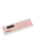 Калькулятор-линейка OfficeSpace, 8 разрядов, 15см, питание от батарейки, розовый