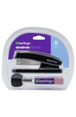 Набор Berlingo Universal: степлер №24/6, 26/6  до 30л., черный, антистеплер, скобы №24/6, 26/6, блистер