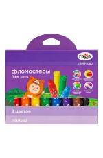 Фломастеры Гамма Малыш, 8цв., фигурный колпачок, суперсмываемые, утолщенные, картон. упак., т/у