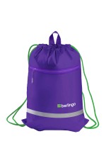 Мешок для обуви 1 отделение Berlingo Basic lilac, 360*460мм, светоотражающая лента, карман на молнии