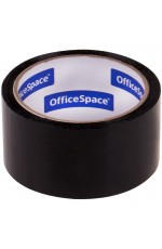 Клейкая лента упаковочная OfficeSpace, 48мм*40м, 45мкм, черная, ШК