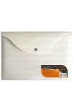Папка на кнопке А4 белая Волна PE0444-WWT Lamark