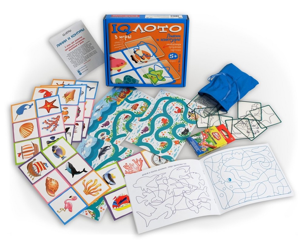 Лото IQ Линии и контуры 3 игры 5+ 26214