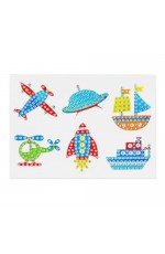 Набор д/творч алмазная мозаика наклейки 6шт Техника М-11923 Mazari Creative