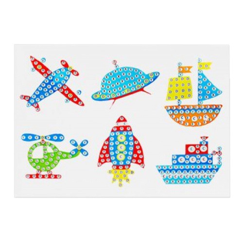 Набор д/творч алмазная мозаика наклейки 6шт Техника М-11923 Mazari Creative