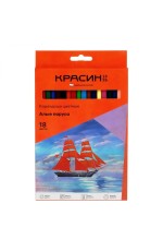 Набор карандашей 18цв трехгран Алые Паруса 1801 Красин
