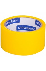 Клейкая лента упаковочная OfficeSpace, 48мм*40м, 45мкм, желтая, ШК