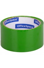 Клейкая лента упаковочная OfficeSpace, 48мм*40м, 45мкм, зеленая, ШК