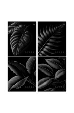 Тетрадь 80л., А5, клетка BG Just Black, soft-touch ламинация, выб.лак