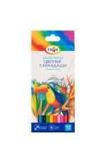 Карандаши цветные Гамма Классические, 12цв., заточен., картон. упак., европодвес