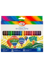 Фломастеры Гамма Классические, 18цв., смываемые, картон. упак., европодвес