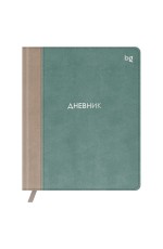 Дневник 1-11 кл. 48л. (твердый) BG Комбо. Бирюзовый, иск. кожа, комбинирование материалов, тиснение фольгой, ляссе