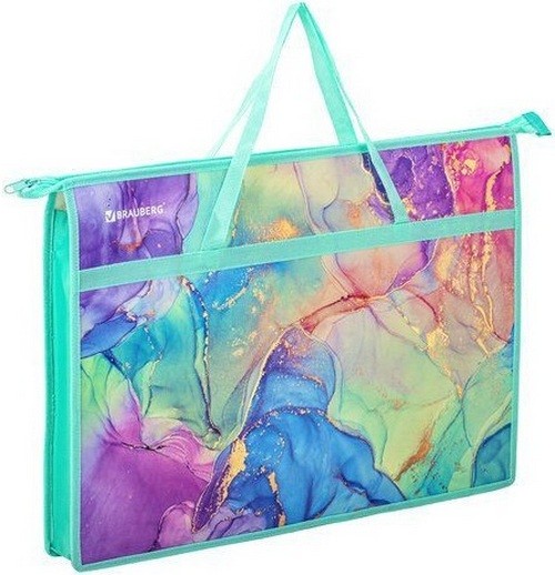 Папка А3, 1 отделение, на молнии с ручками Marble 271435 Brauberg