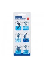 Закладка -магнит 6шт 35*25мм Marine Life 113163 Brauberg
