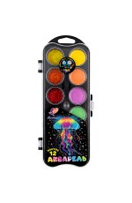 Краски акв 12цв б/кисти (с блест пастель) Фантазия 35С 2333-08 Луч