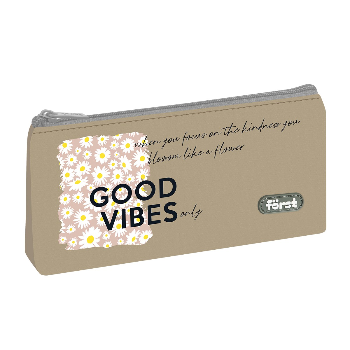 Пенал мягкий 1 отделение, 225*120*35 Forst Good vibes, текстиль