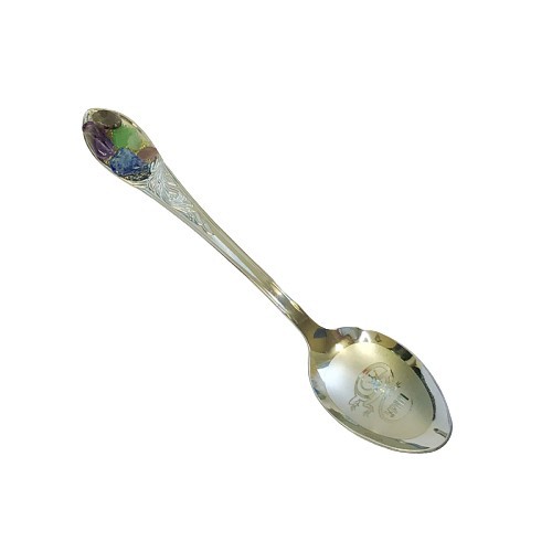 Ложка чайн Урал с камн гравир ящерицы №0002 УС-598