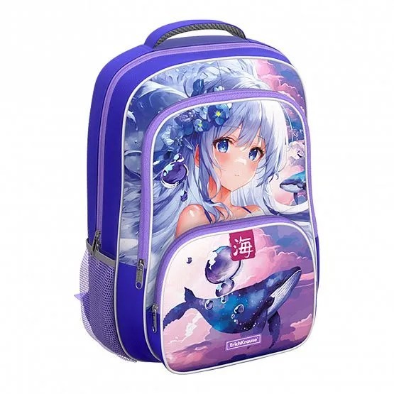 Рюкзак школьный ErichKrause ErgoLine 20L Kawaii Whale 59876