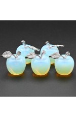 Сувенир Яблочко из лунного камня 25*29мм 2050830