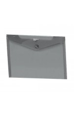 Папка-конверт COMIX BLAZE А3 на кнопке пластик, серая А1852 Comix