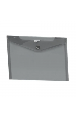 Папка-конверт COMIX BLAZE А3 на кнопке пластик, серая А1852 Comix