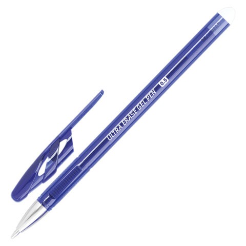Ручка стираемая гелевая BRAUBERG ULTRA ERASE, СИНЯЯ, стандартный наконечник 0,5 мм, линия письма 0,35 мм, 144275