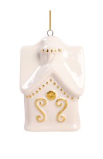 Новогоднее украшение подвесное Домик из фарфора 94952 Феникс-Презент