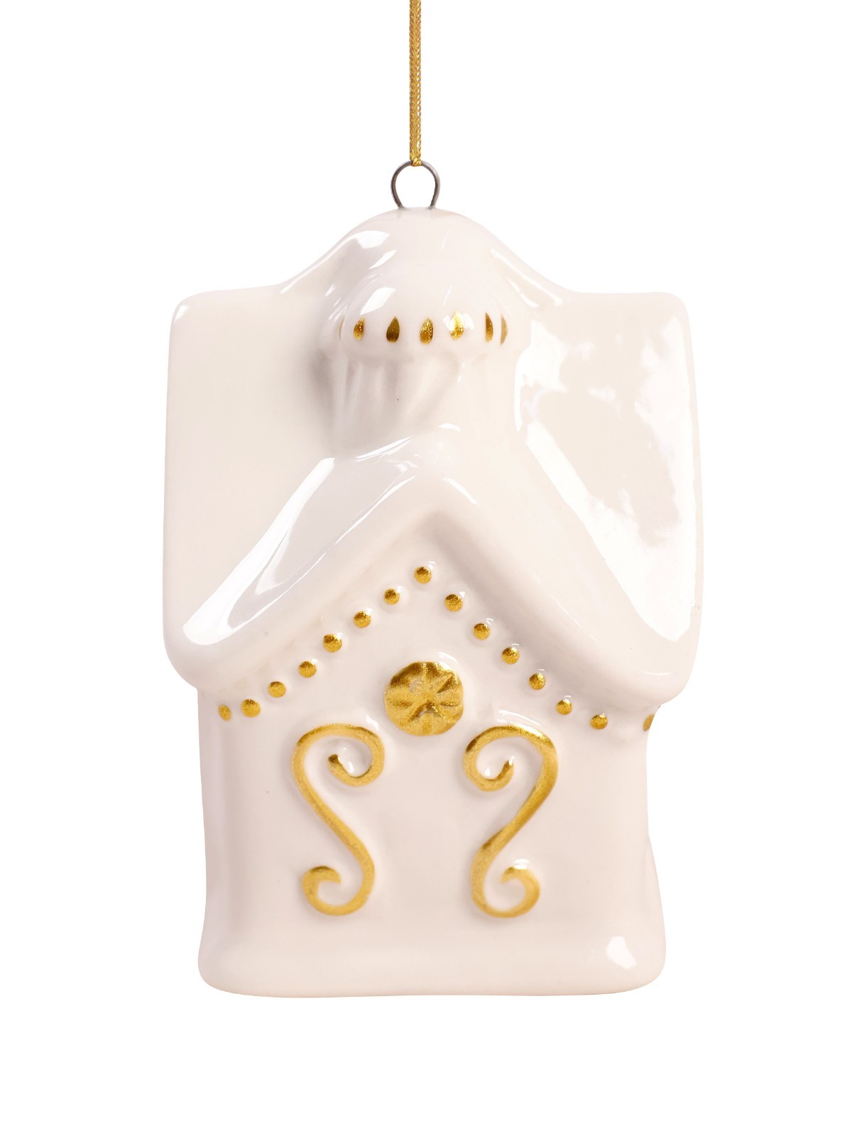 Новогоднее украшение подвесное Домик из фарфора 94952 Феникс-Презент