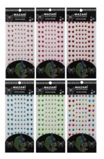 Страз-наклейки акрил сердца+ круг М-8708 MAZARI