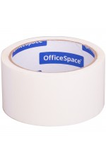 Клейкая лента упаковочная OfficeSpace, 48мм*40м, 45мкм, белая, ШК