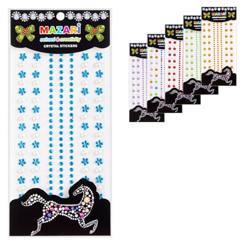 Стразы - наклейки акрил Цветы+Крун Кристал М-8711 MAZARI